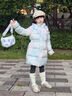 巴拉巴拉balaOne童裝女童羽絨服2025新款防護(hù)保暖外套上衣冬季潮 藍(lán)紅色調(diào)00386-白鴨絨 140 (充絨量129g） 曬單實拍圖