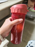 特百惠（Tupperware）茶韻500ML塑料杯男女士學(xué)生夏季運(yùn)動(dòng)水杯子便攜七夕送禮 西柚紅 曬單實(shí)拍圖