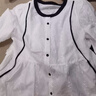 MsShe【全棉】大碼女裝2025秋裝胖mm寬松刺繡撞色分割七分袖小衫 純色花藤-純白色現(xiàn)貨 3XL 曬單實(shí)拍圖