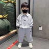 男童秋裝套裝2025新款春秋兒童衣服時髦衛(wèi)衣休閑韓版洋氣寶寶童裝 灰色 BBZ口袋衛(wèi)衣套裝 90 cm 曬單實拍圖