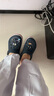卡駱馳crocs洞洞鞋貝雅卡駱班輕便耐磨一腳蹬休閑鞋|205089 深藍(lán)/辣椒紅-4CC 39 (240mm) 曬單實(shí)拍圖