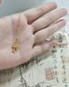 中國黃金（CHINA GOLD）大小十字架黃金項(xiàng)鏈男女款足金吊墜飾品情人節(jié)生日禮物送男女友 十字架吊墜【配S925鏈】約2.3g 曬單實(shí)拍圖