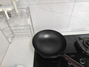 金存章丘炒鍋鐵鍋無涂層家用炒菜鍋圓底不易粘老式鍛打熟鐵鍋已開鍋 曬單實(shí)拍圖