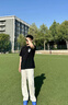 GOOD BAI【白敬亭同款】衣服潮牌美式字母寬松短袖T恤女超火上衣 男女同款 黑色-沖浪板小人 S 曬單實(shí)拍圖