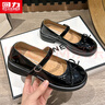 回力女鞋25夏季厚底瑪麗珍鞋子女時(shí)尚減齡樂(lè)福小皮鞋女 黑色  37  曬單實(shí)拍圖