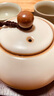 瓷牌茗茶具米黃汝窯西施壺家用單個(gè)汝瓷泡茶器高檔不燙手功夫茶具 米黃汝窯（星華）西施壺 曬單實(shí)拍圖