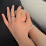 中國黃金碎碎冰情侶戒指男女求婚銀對戒七夕情人節(jié)禮物送女友老婆生日 碎碎冰情侶對戒【京速達(dá)】 曬單實(shí)拍圖