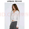 UR2025秋季新款女裝流動(dòng)哲學(xué)潮流扭結(jié)條紋罩衫襯衫UWJ250058 本白條紋 (面料微透) XS 曬單實(shí)拍圖