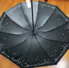 天堂 雙人晴雨傘三折 晴雨傘三折10骨超大加固黑膠防曬傘 暗玫紅 曬單實(shí)拍圖