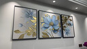 探時(shí)光手繪油畫(huà)純手工客廳裝飾畫(huà)現代沙發(fā)背景墻掛畫(huà)輕奢高級感三聯(lián)油畫(huà) 發(fā)財樹(shù)-A 左右50*70+中間100*70 曬單實(shí)拍圖