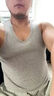 【工字透氣】夏季男士背心打底透氣工字背心男款休閑 灰色 3XL (135-150斤) 曬單實(shí)拍圖