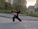 2025高端太極拳練功服男八段錦武術(shù)比賽表演出服套裝刺繡太極服女 黑色 XL （145-165斤） 曬單實(shí)拍圖