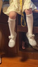 百麗（Belle）小滿(mǎn)同款閃耀水鉆公主鞋女童25秋新商場(chǎng)款蝴蝶結單鞋99901C85 米色 28 曬單實(shí)拍圖