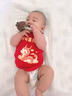 明月歸 紅肚兜嬰兒1-3歲夏季新生兒寶寶護肚子純棉兒童百天滿(mǎn)月周歲禮物 2條（歲歲平安+長(cháng)命百歲）8-2歲 曬單實(shí)拍圖