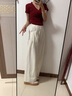 CARESS & KUDOS厚底德訓(xùn)鞋女2025年新款板鞋運動阿甘鞋休閑百搭舒適輕奢高級感 米白色/黑色【隱形內(nèi)增高6cm】 36 曬單實拍圖