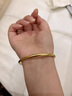 京佳金包銀手鐲古法黃金素圈實(shí)心傳承系列不掉色送女友老婆母親禮物 58號圈口手鐲約30克 包金3克金 曬單實(shí)拍圖