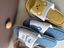 西牧威布拖鞋女2023秋冬季棉拖鞋女可愛(ài)室內家居地板防滑包頭亞麻布 姜黃_(開(kāi)口款) 38-39 適合37-38 曬單實(shí)拍圖