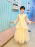 小咔衣濃女童禮服裙長(cháng)袖蓬蓬公主裙兒童主持人鋼琴演出服花童婚紗女孩秋季 香檳色長(cháng)袖3934長(cháng)款 140 曬單實(shí)拍圖