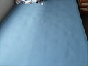 塔山（TASHAN）牛皮席頭層水牛皮涼席夏季純色真皮軟席子A類(lèi)母嬰一擦即凈易清洗 升級加厚4mm 天使藍單席 1.5米床 150cm*200cm 曬單實(shí)拍圖