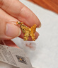 周六福（ZLF）  黃金吊墜女足金999車(chē)花蝴蝶吊墜女 計價(jià) 1.78g 曬單實(shí)拍圖