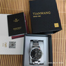天王（TIAN WANG）手表男士 七夕情人節(jié)禮物滄海系列鋼帶石英表黑色GS3887S/D-B-3 曬單實(shí)拍圖
