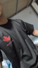 啄木鳥(niǎo)【2件裝】短袖T恤男夏季冰絲涼感潮流半袖青年寬松休閑五分上衣 葉子黑色+小月亮黑色 (2件裝） 2XL (建議體重140-155斤左右） 曬單實(shí)拍圖