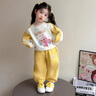 G.DUCKKIDS小黃鴨童裝女童套裝春秋季新款中小童衛衣服裝兒童秋天長(cháng)袖衛褲 紫色-cmacgaa 120 適合110-120cm年齡6-7歲 曬單實(shí)拍圖