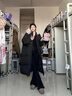乖甜星大毛領(lǐng)棉服女2025冬季新款加厚外套棉服棉襖外套中長款寬松棉衣女 黑色 M 建議100-120斤穿 曬單實拍圖