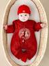 G.DUCKKIDS小黃鴨滿(mǎn)月嬰兒衣服秋季新生兒連體衣中國風(fēng)唐裝寶寶百天周歲禮服 蛇年+香囊 66cm 66碼0-3月建議寶寶4-6公斤 曬單實(shí)拍圖