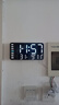 BBA電子時(shí)鐘桌面電視柜臺鐘擺臺式led數字客廳掛墻智能鬧鐘 6659藍 曬單實(shí)拍圖