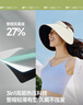 蕉下（beneunder）燈罩帽大帽檐遮陽(yáng)帽女黑膠防曬帽全臉遮陽(yáng)空頂帽太陽(yáng)帽BM563灰 曬單實(shí)拍圖