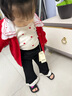 戴維貝拉（DAVE＆BELLA）洋氣兒童t恤女童寶寶長(cháng)袖上衣幼兒秋裝中大童打底衫幼兒套頭衫 米白 90 cm（建議身高80-90cm） 曬單實(shí)拍圖