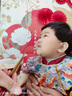WVD國(guó)際品牌周歲禮服女寶寶春夏款中式冠衣嬰兒百天一歲抓周生日宴會(huì)服童唐裝 長(zhǎng)袖秋冬款+披肩 均碼 曬單實(shí)拍圖