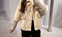 拉夏貝爾（La Chapelle）短外套女裝2025年春秋季新款小個(gè)子小香風(fēng)外套上衣服毛呢大衣女春 米白色 2XL 【推薦130-145斤左右】 曬單實(shí)拍圖