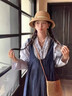 時(shí)島赫本風(fēng)帽子海邊草帽女編織漁夫帽女遮陽(yáng)帽防曬帽文藝甜美禮帽米白 【米色】 均碼 曬單實(shí)拍圖