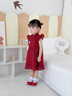 G.DUCKKIDS小黃鴨寶寶周歲禮服男女童漢服夏季紅色兒童演出服女孩旗袍連衣裙 女生旗袍送吊墜 90 cm 曬單實(shí)拍圖
