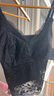 浪莎（LangSha）打底法式蕾絲吊帶背心女外穿夏季大碼帶胸墊美背文胸一體內搭上衣 黑色【質(zhì)量款】 L 【100-120斤】 曬單實(shí)拍圖