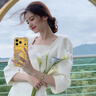 宜客愛(ài)【旋轉腕帶支架】適用蘋(píng)果17promax手機殼iPhone17手機保護套電鍍素皮男女新款鏡頭全包防摔超薄 【絲路錦紋葫蘆姜黃】隱形腕帶+金屬支架+金色 iPhone 17 Pro Max 曬單實(shí)拍圖