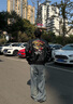 VIP飛行潮牌飛行員夾克男士秋季新款帥氣機車皮衣寬松刺繡棒球服寬松工裝外套 黑色 XL 曬單實拍圖
