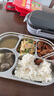 蘇泊爾（SUPOR）飯盒316不銹鋼自帶布包餐具學(xué)生上班族餐盤(pán)多分格不串味保溫飯盒 青黑（含布包+餐具） 2000ml 曬單實(shí)拍圖