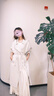 春乏2025春秋中長(zhǎng)款過膝英倫風(fēng)衣女感白色翻領(lǐng)休閑小個(gè)子大衣外套女 米白色長(zhǎng)款 【卡碼拍小】 S 建議105-115斤 曬單實(shí)拍圖