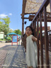 幼歌（YOUGE）寶寶2024新中式江南無袖連衣裙夏季新款超好看女童裙子 小草綠寶寶款 100 cm 曬單實(shí)拍圖