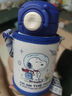 史努比（SNOOPY）316不銹鋼保溫杯兒童雙飲男女孩吸管水壺小學(xué)生上學(xué)專用喝水杯子 曬單實(shí)拍圖