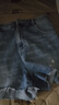 森馬（Semir）牛仔褲女寬松美式熱褲酷颯風(fēng)夏街頭毛邊短褲復(fù)古辣妹103324122010 曬單實(shí)拍圖