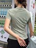 百思絨專業(yè)跑步速干運動套裝女瑜伽服寬松高彈力透氣時尚網(wǎng)紅爬山訓練服 灰紫兩件套（黑褲） M 曬單實拍圖