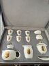 茶具泡茶器全套如瓷動(dòng)人描金冰種玉瓷茶具套裝2025新款茶杯泡茶壺 11頭冰種玉瓷堆金萬(wàn)福圓融蓋碗套組 曬單實(shí)拍圖