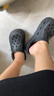 名創(chuàng)優(yōu)品（MINISO）洞洞鞋女款2025新款eva防滑防臭沙灘鞋增高涼拖鞋女夏季外穿 黑色+美食集(10個)滴塑 38-39 曬單實拍圖