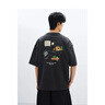 太平鳥(niǎo)男裝【重磅】潮流潮牌純色T恤2025夏季新款純色圓領(lǐng)體恤衫 黑色 第一批 L 曬單實(shí)拍圖