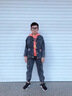 G.DUCKKIDS兒童裝男童秋裝套裝2024新款春秋款中大童男孩牛仔帥氣秋季衣服潮 灰色三件套 160cm 曬單實(shí)拍圖
