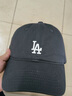 MLB- 新款帽子男女休閑NY棒球帽軟頂洋基隊(duì)刺繡LA鴨舌帽防曬百搭 黑 通打包包裝 曬單實(shí)拍圖